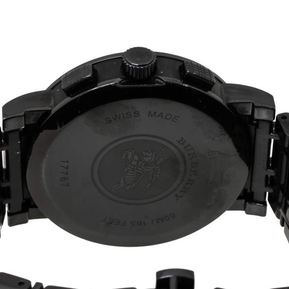 Burberry Swiss Made Heritage Chrono Black Stainless Steel Men's Watch 40 mm - Picture 5 of 5